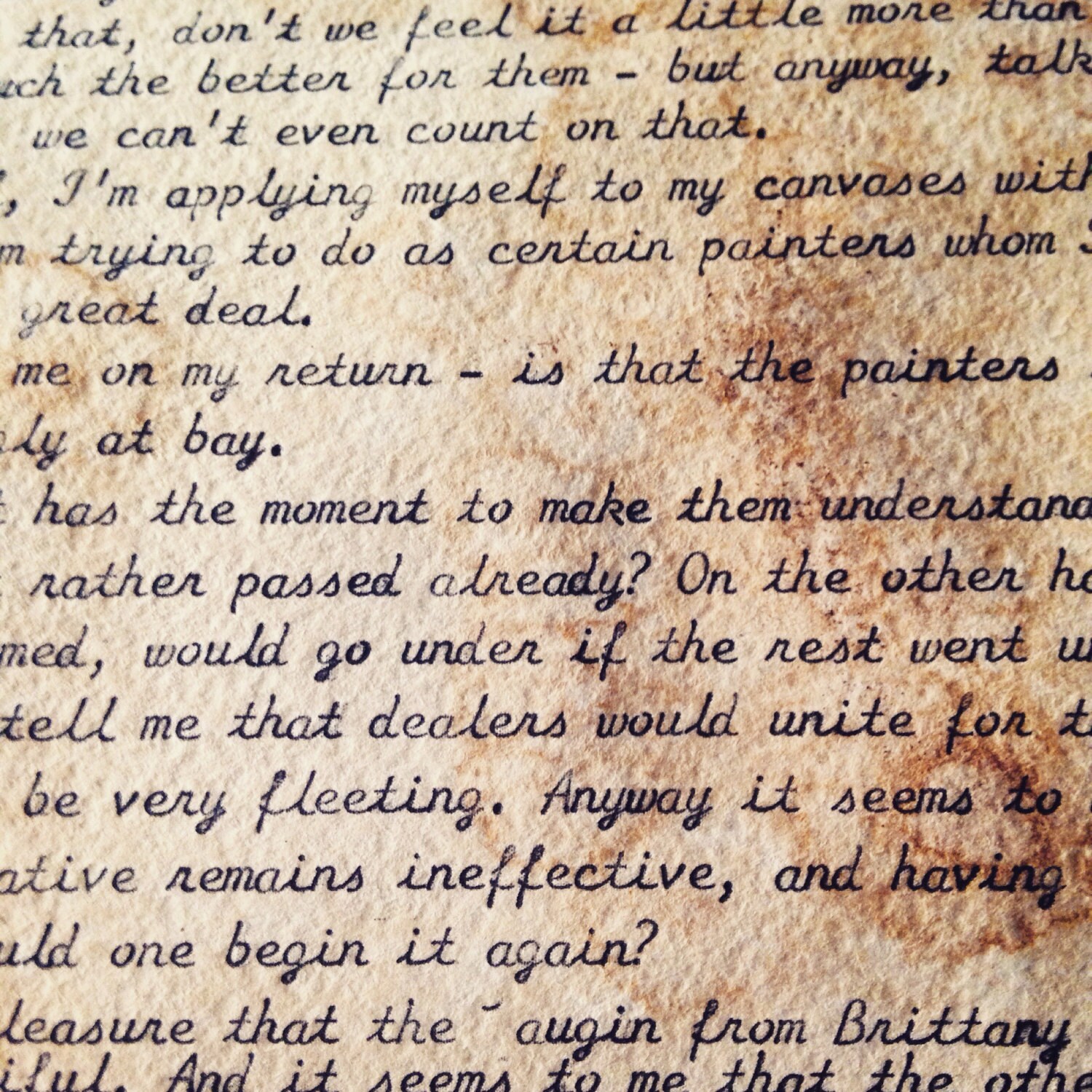 Custom Typewritten Letter on Paper of Choice Aged Cotton Etsy