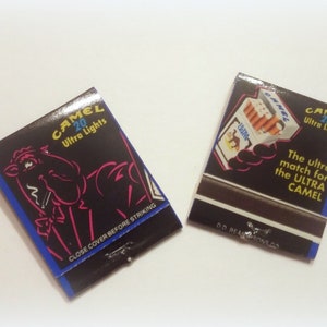 Camel Joe 1990s Matchbook, Vintage Joe Camel Neon Matches, Rare Camel Cigarettes Matchbook,  RJ Reynolds promo, Vintage Tobacciana