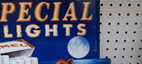 Joe Camel Special Lights Metal Sign: Vintage 90s Store Cigarette