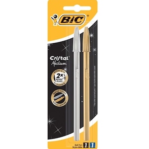 BIC Pack- 2 pens: Gold & Silver - Limited Edition 60th Anniversary