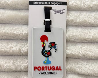 Portugal Kofferanhänger | Hahn von Barcelos Reise-Anhänger – Portugiese Souvenir – Taschenanhänger für Koffer – Reisegeschenk