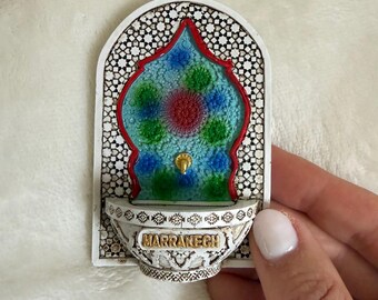 MARRAKECH | Water Fountain - fridge magnet - Morocco Decor