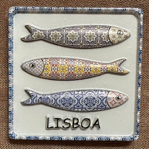 Lisboa - Lisbon, Portugal | sardines • fridge magnet (new)