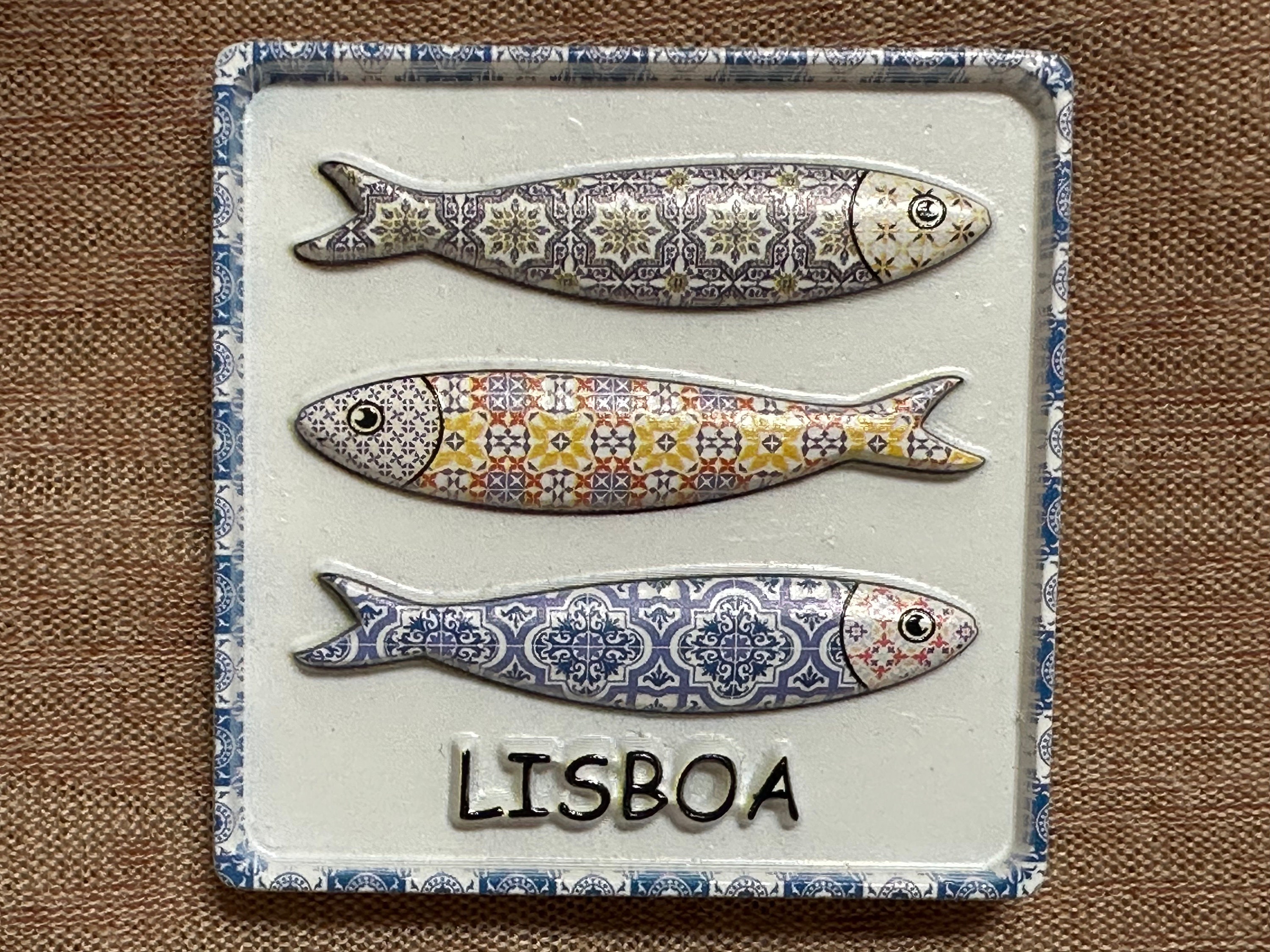 リスボア - リスボン、ポルトガル |イワシ・冷蔵庫用マグネット（新品 