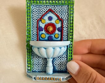 MARRAKECH | Water Fountain: fridge magnet | Morocco Decor