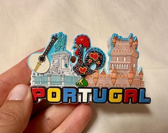 PORTUGAL - Kühlschrank-Anstecker • portugiesische Gitarre, Hahn von Barcelos, Monumente (neu)