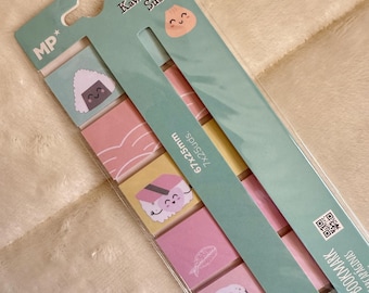 Sticky Notes - Kawaii Sushi | 7 x 25 Lesezeichen aus Papier mit japanischen Stickern