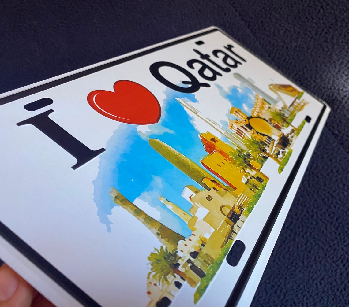 QATAR I Love Qatar License Plate Metal Sign new Etsy