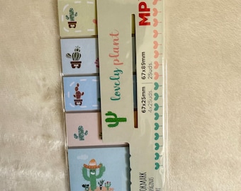 Haftnotizen - Kaktus | Memo Notizen, Buchliebhaber, Geschenk für Lehrer - Lustige Lesezeichen