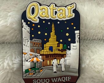 KARAT | Souq Waqif Kühlschrankmagnet | Doha Traditioneller Markt Andenken | Pin Magnet - Geschenk aus Katar