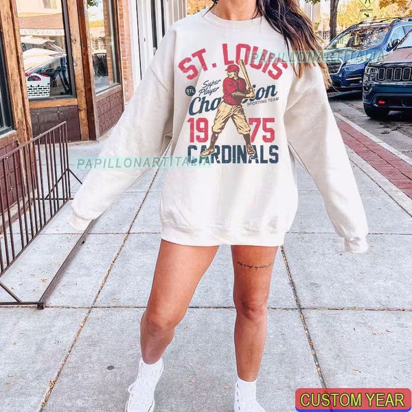 St. Louis Vintage Baseball Sweatshirt | Vintage Style St. Louis Baseball Crewneck Sweatshirt | Cardinals Shirt | Game Day