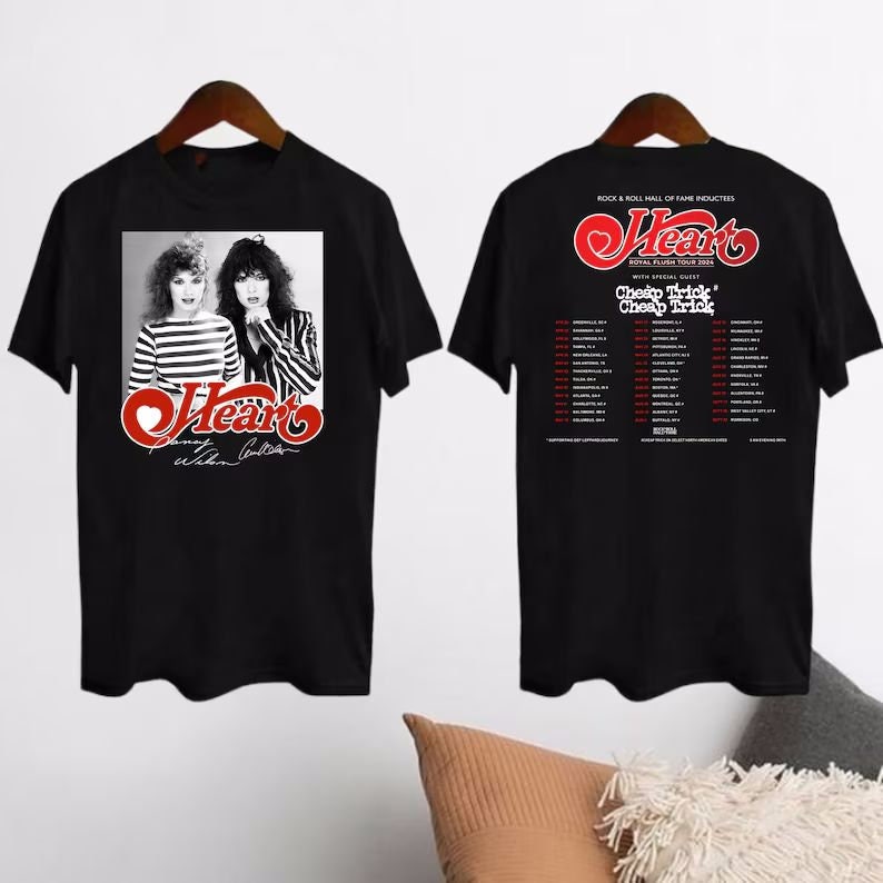 Royal Flush Tour 2024 Heart Band Tshirt, Heart Band Signature Shirt