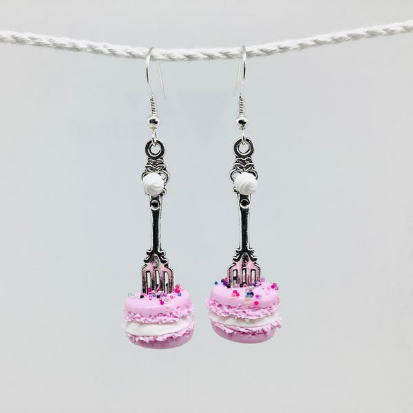 Boucles d’oreilles macarons fimo, boucles d’oreilles fantaisies, made in France