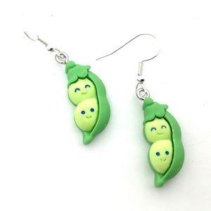 Small kawai resin polka dot earrings, funny fantasy earrings, miniature food jewelry image 1