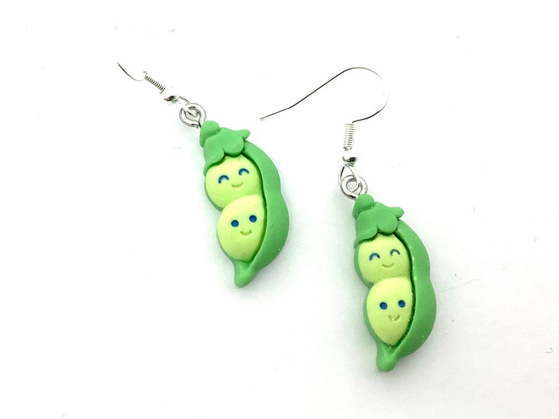 Small kawai resin polka dot earrings, funny fantasy earrings, miniature food jewelry image 1