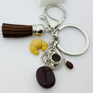 Kaffeebohnen-Schlüsselanhänger, Original-Schlüsselanhänger, Unisex-Schlüsselanhänger, handgefertigter Schlüsselanhänger