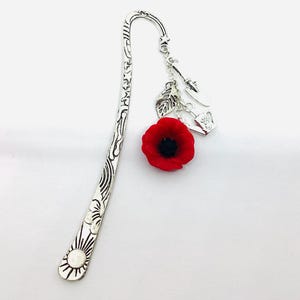 resin poppy bookmarks, original gift idea