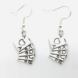 Boucles d’oreilles breloques carte de jeux , boucles d’oreilles fantaisies, cadeau original