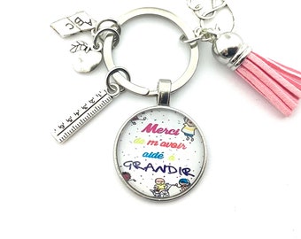 School key ring, teacher key ring, atsem teacher gift idea