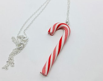 Candy cane necklace, resin candy necklace, original Christmas gift idea