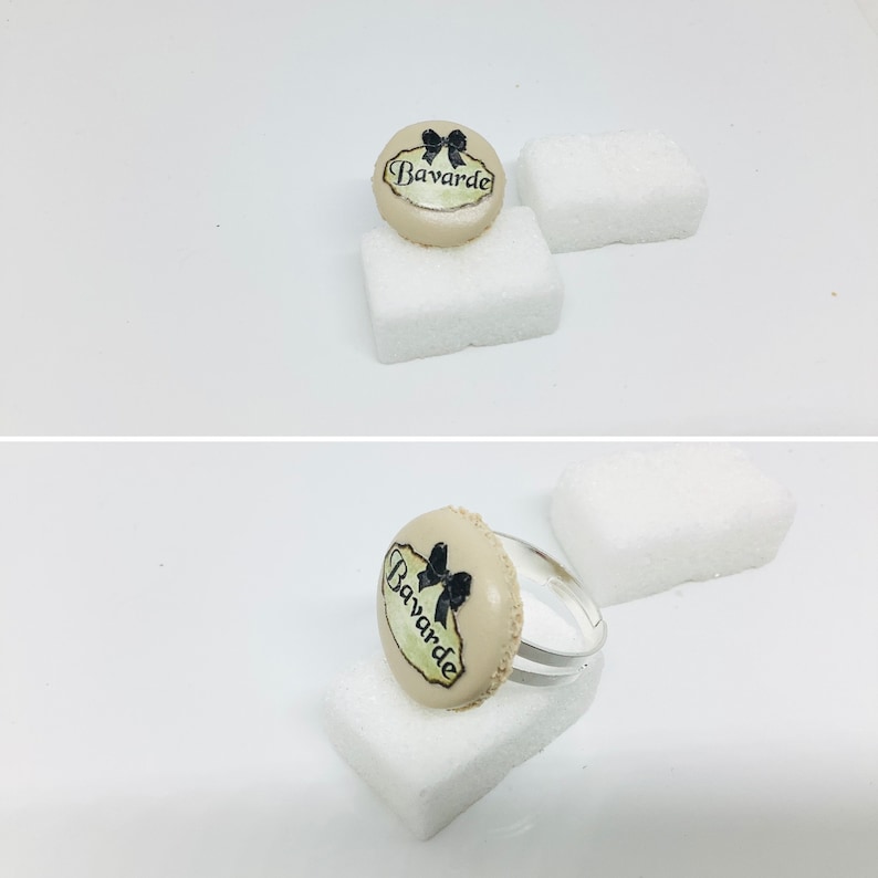 costume jewelry gourmet jewelry Ring shell macaroon fimo