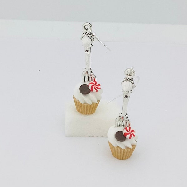 Fimo cupcake earrings, handmade jewelry, fancy earrings