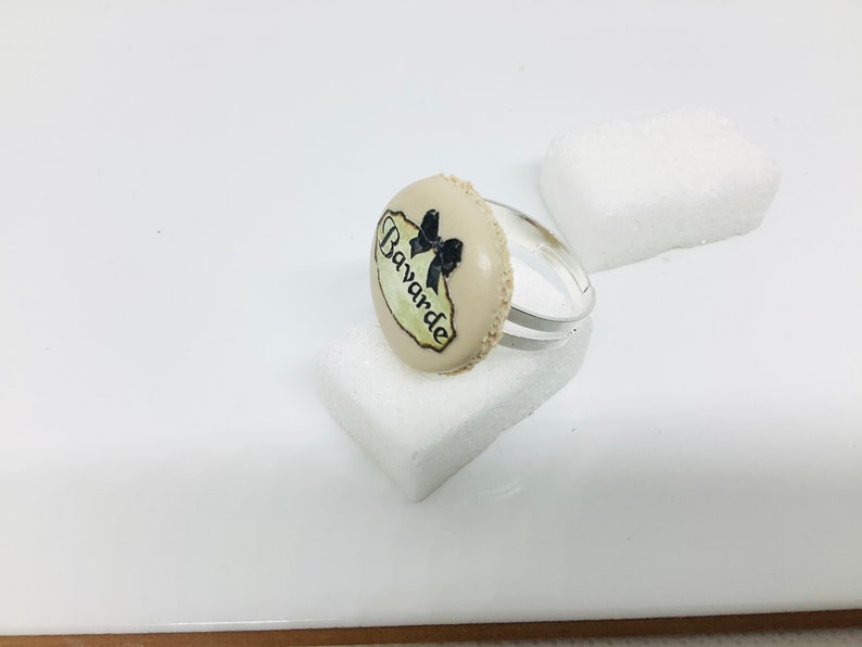 costume jewelry gourmet jewelry Ring shell macaroon fimo