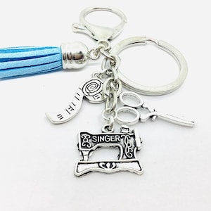 Seamstress keyring, original gift, sewing machine, Christmas gift