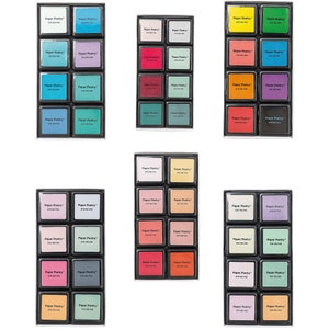 Tuschestempelkissen 8 Farben schnelltrocknend