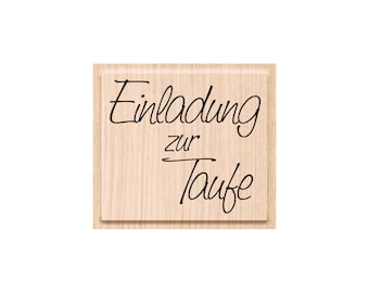 Holzstempel "Einladung zur Taufe"