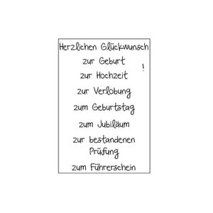 Stempelset Herzlichen Glückwunsch 9-teilig
