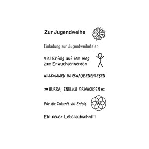 Jugendweihe Stempel