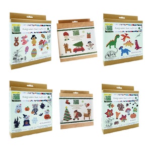 NABBI BioBeads Bügelperlen Set – Motivsets Weihnachten Ostern Halloween und mehr – inkl. Legeplatte & Anleitung