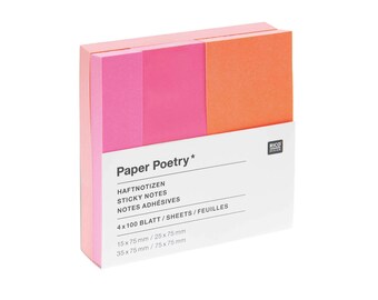 Haftnotizen Neon Orange Pink Mix 400 Blatt