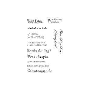 Geburtstagsstempel Set 11-teilig