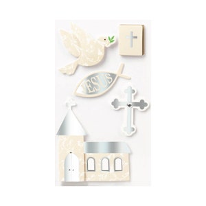 Sticker christliche Symbole 5-teilig 3D-Optik