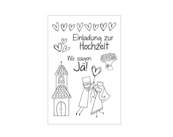 Stempel Einladung Hochzeit