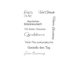 Stempel Geburtstag Alles Gute 9-teilig