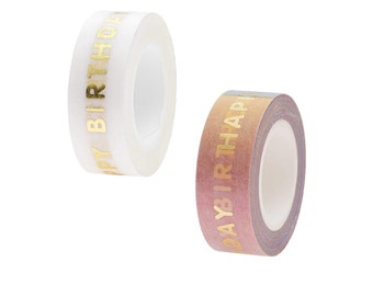 Tape Happy Birthday | 0.45EUR/m | Dekotape 10 m x 15 mm