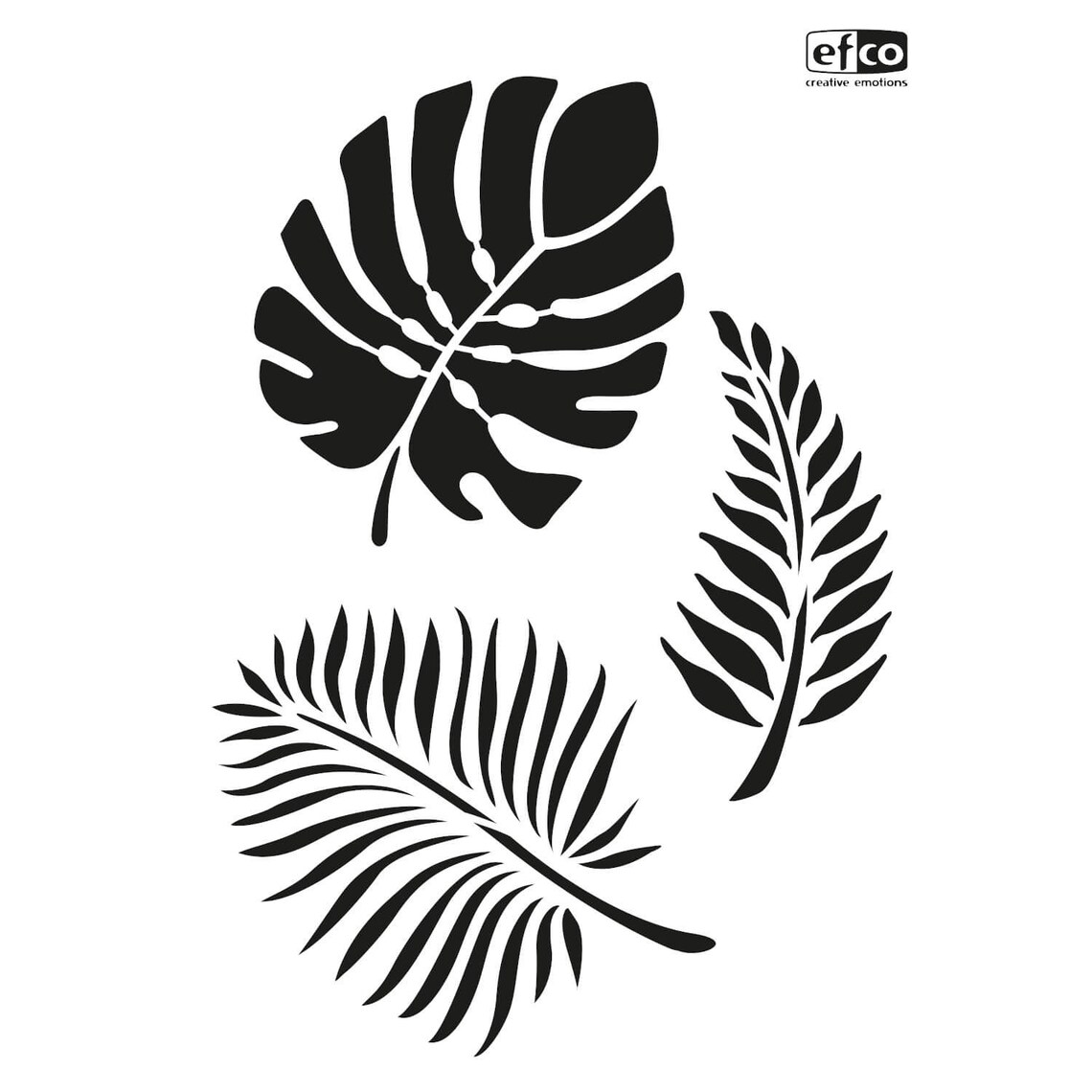 Stencil A4 Leaves Jungle Look Etsy