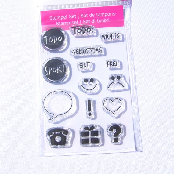 Clear Stamps Todo Stamp Set Bulletjournal Stamp Clearstamps Etsy
