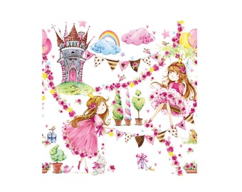 Papierservietten Fairy Tale Princess 20 Stück