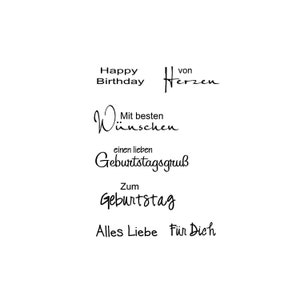 Clear Stamps von Herzen Glückwunsch Stempelset