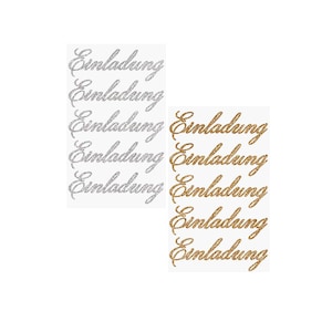Glittersticker Einladung