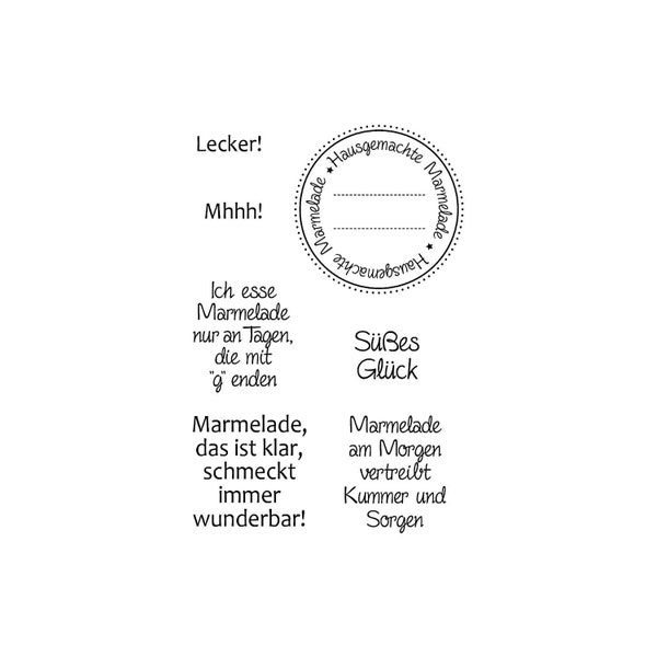 Clear Stamps Marmeladen - Etiketten Stempelset