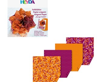 Faltpapier orange-violett | 4.51Eur/qm | 64 Blatt