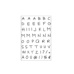 Stempelset Großbuchstaben 55-teilig