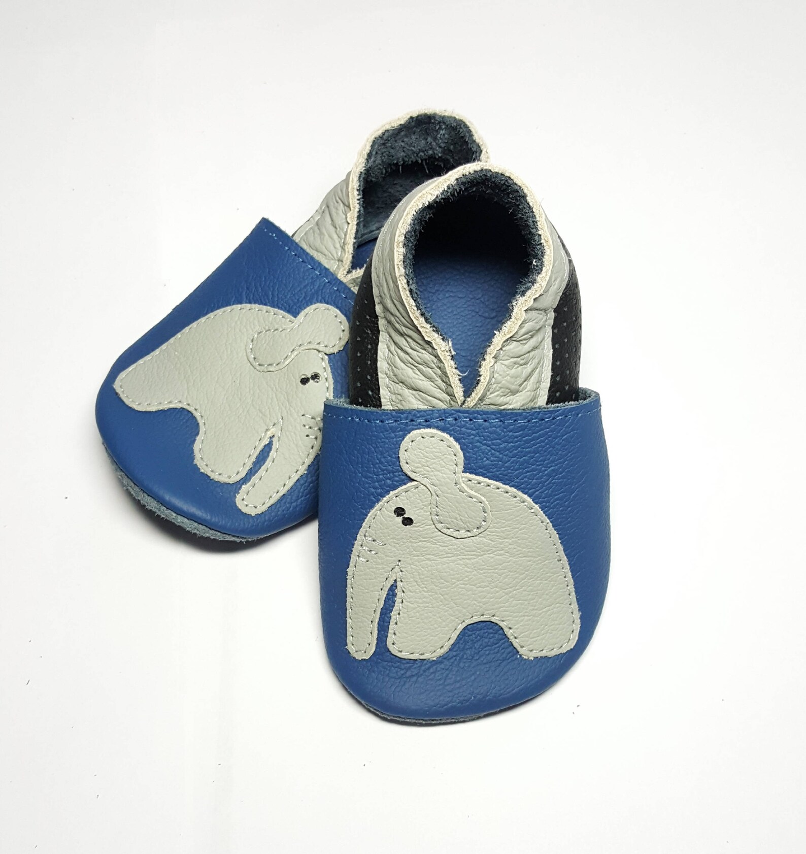Elephant Soft Sole Leather Shoes Leather Baby Shoes Baby Etsy