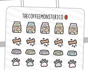 Dog Care Doodles | Hand Drawn Planner Stickers and Bullet Journal Emoti Stickers E1017