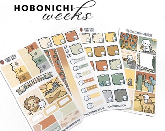 Desert Stroll Hobonichi Weeks Kit - emoti planner sticker kit